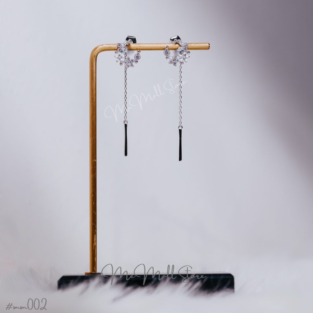 【#MM001-2】Moonlight 2 Way Earrings