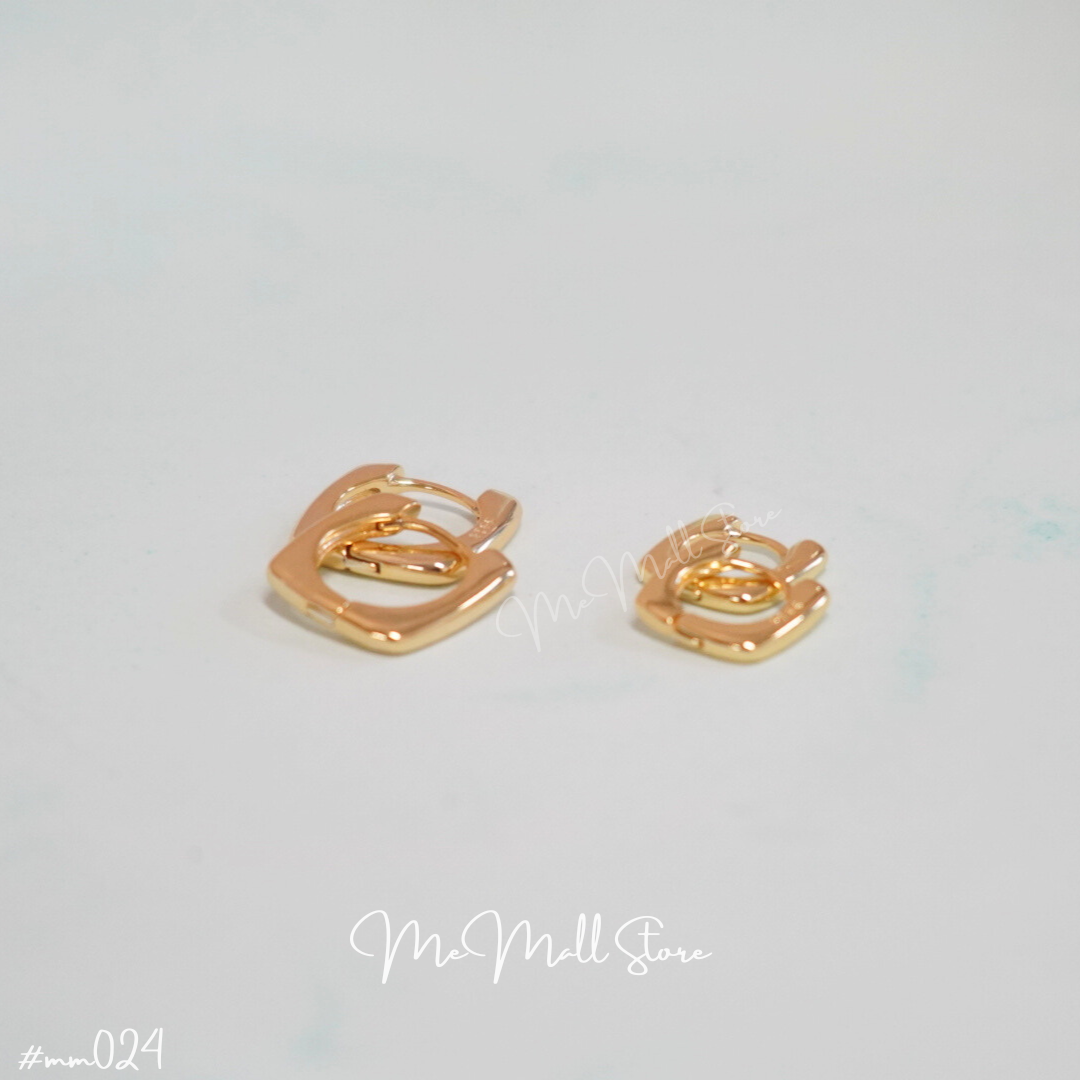 【#MM024】方形圈圈耳環