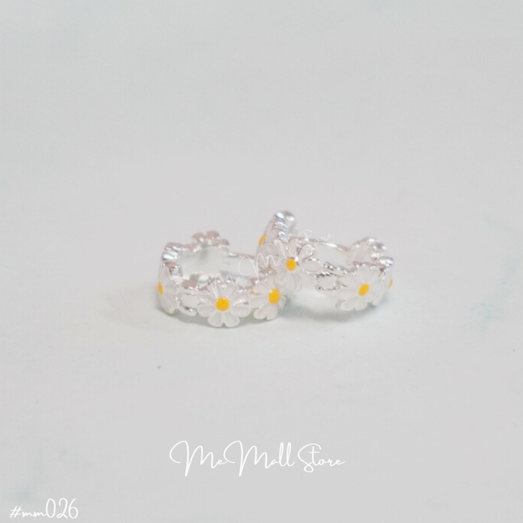 【#MM026】Daisy Hoop Earrings