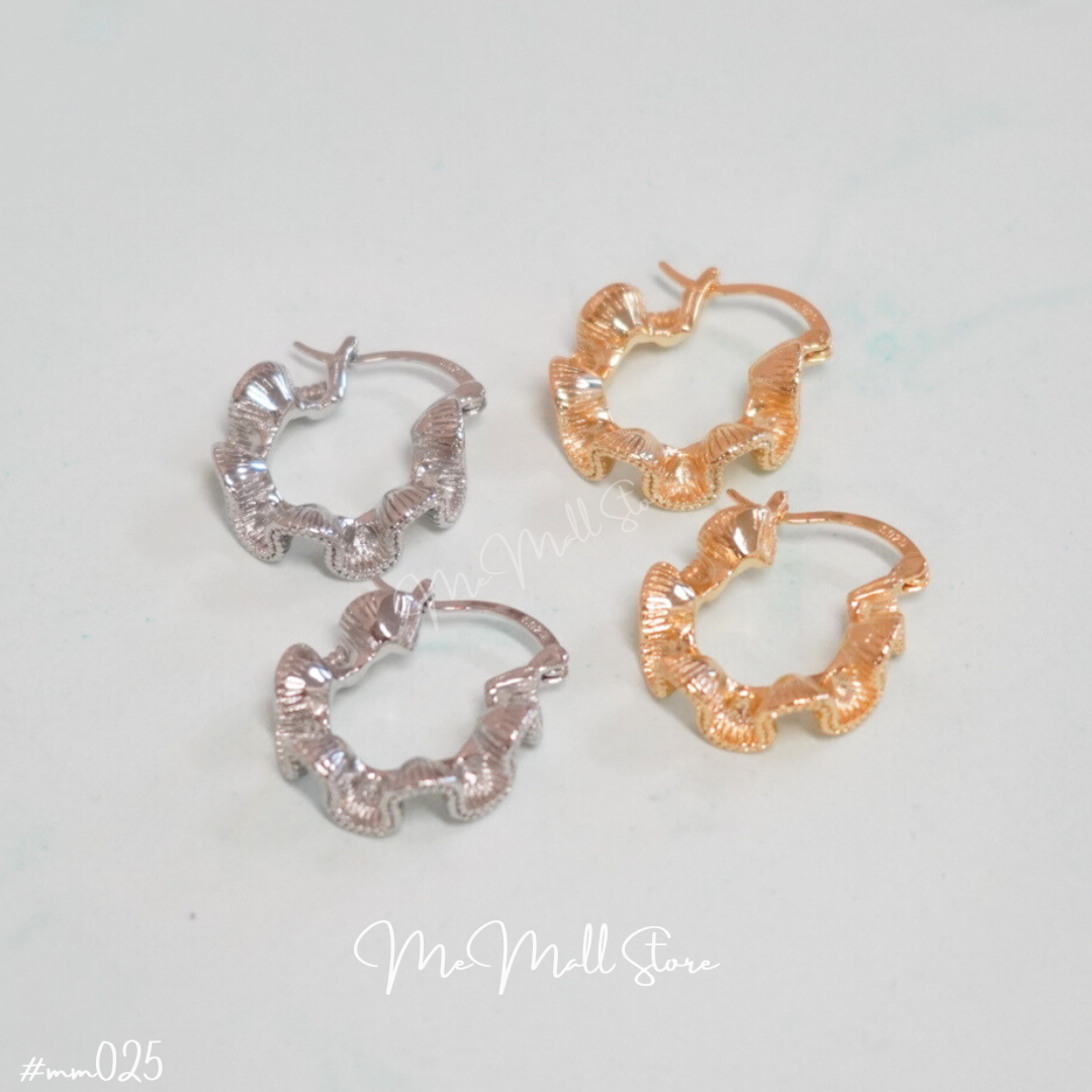 【#MM025】波浪紋圈圈耳環