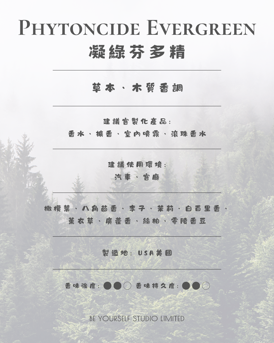 【香氣篇】Phytoncide Evergreen - 凝綠芬多精