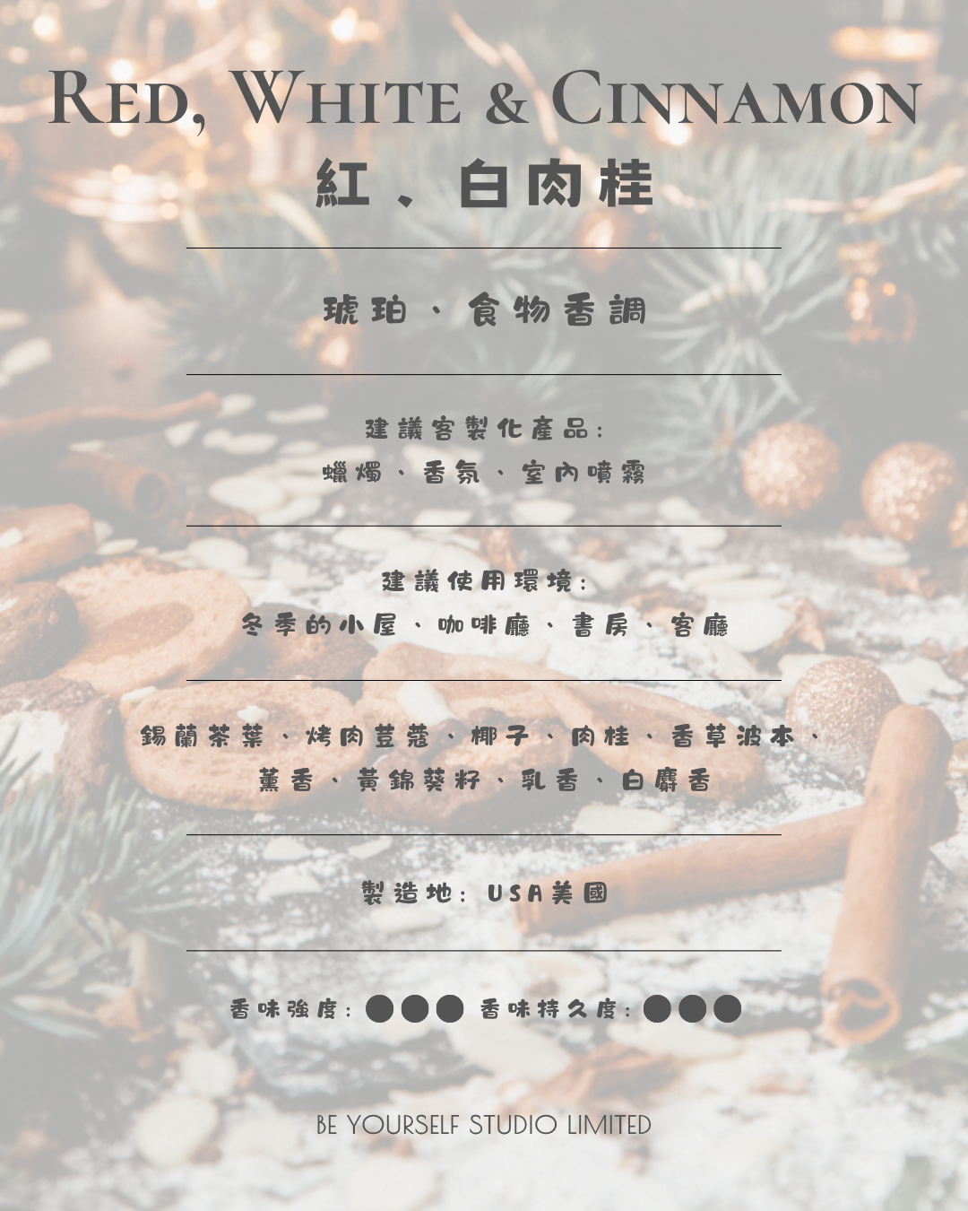 【香氣篇】Red, White & Cinnamon - 紅,白肉桂
