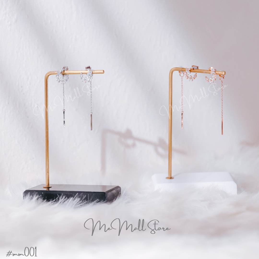 【#MM001-2】Moonlight 2 Way Earrings