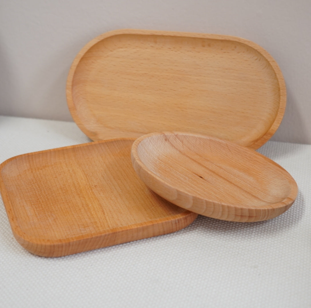 【木製系列】正方形木碟