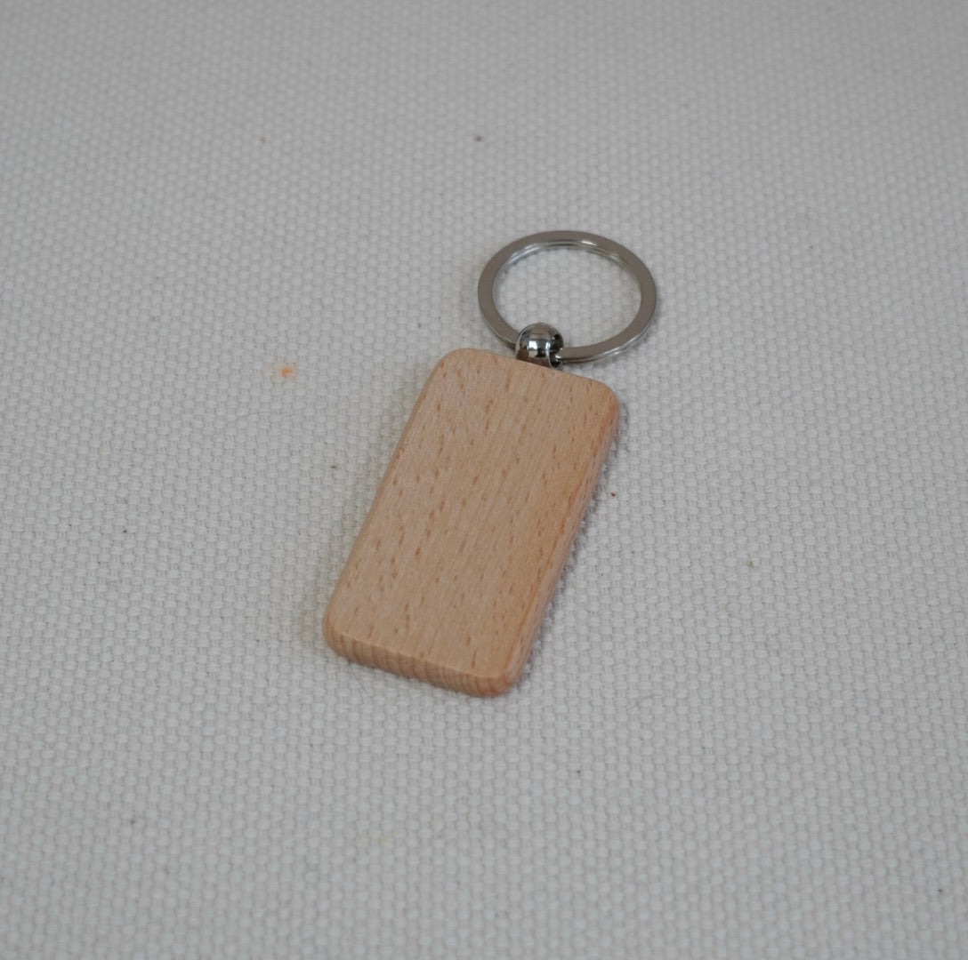 【Wooden Series】Keychain - Rounded Rectangle