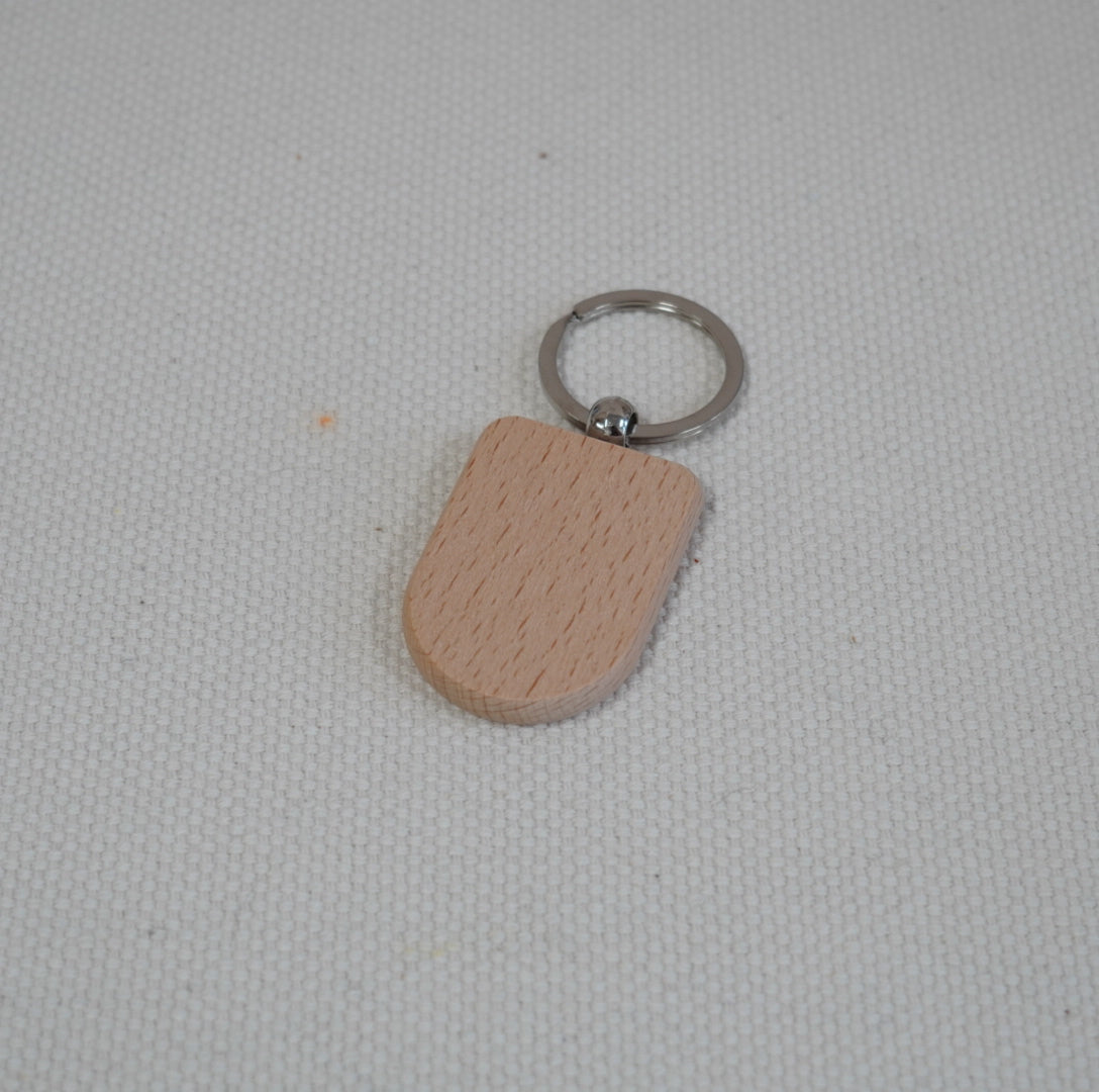 【木製系列】鎖匙扣 - 圓拱門形