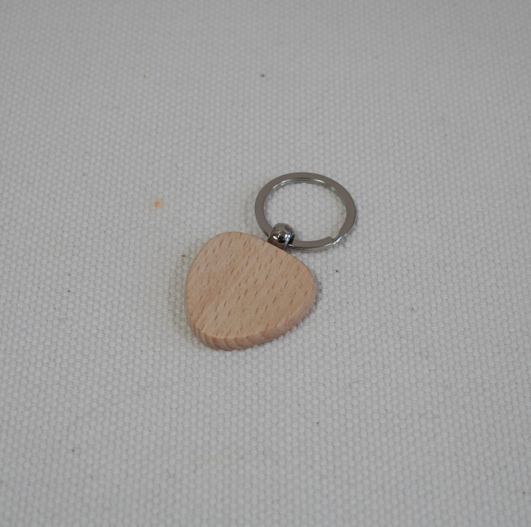 【木製系列】鎖匙扣 - 心形