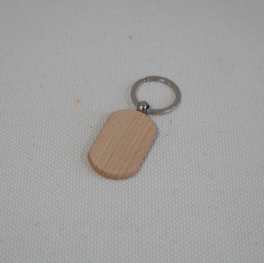 【木製系列】鎖匙扣 - 狗牌形