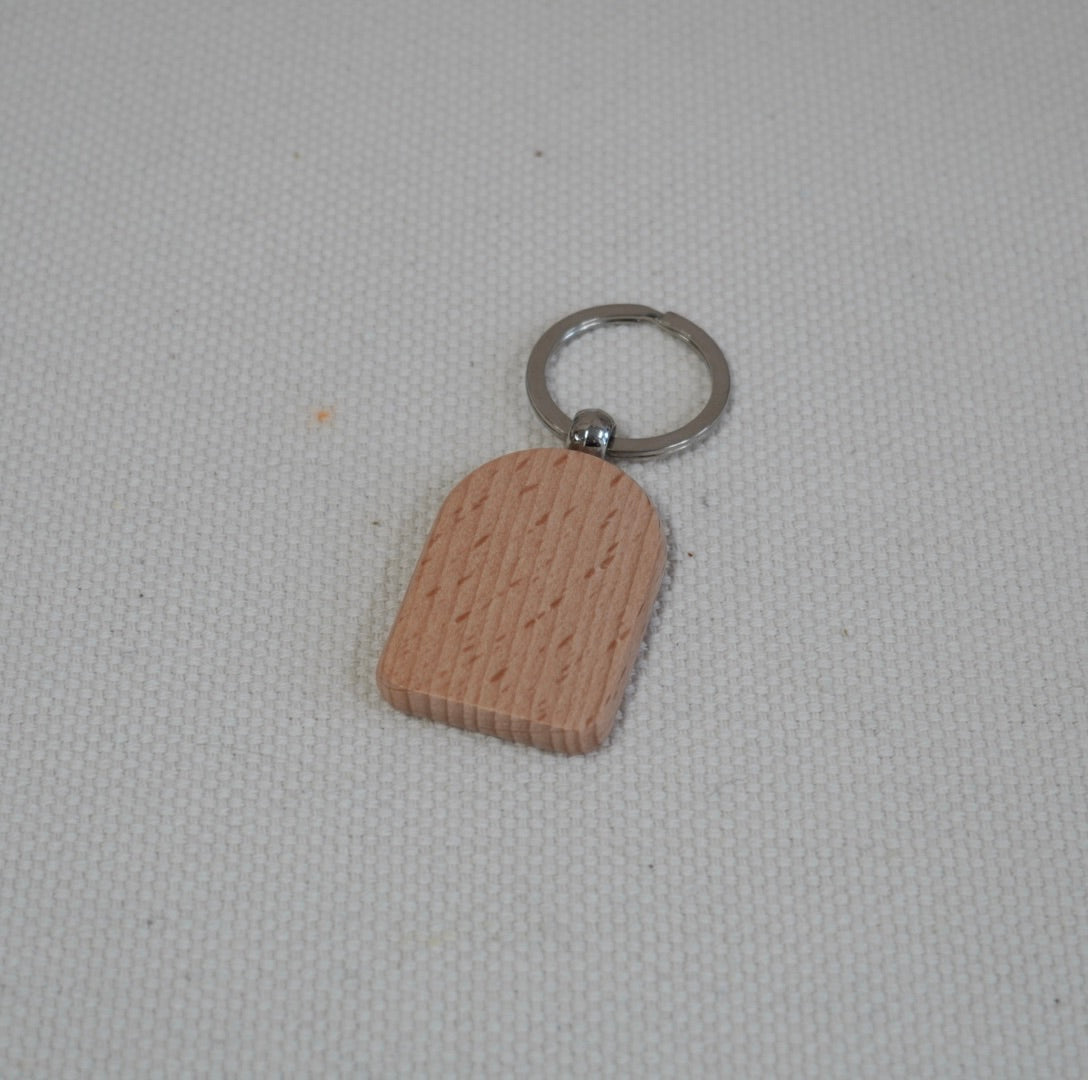【Wooden Series】Key Ring - Arched Door Shape