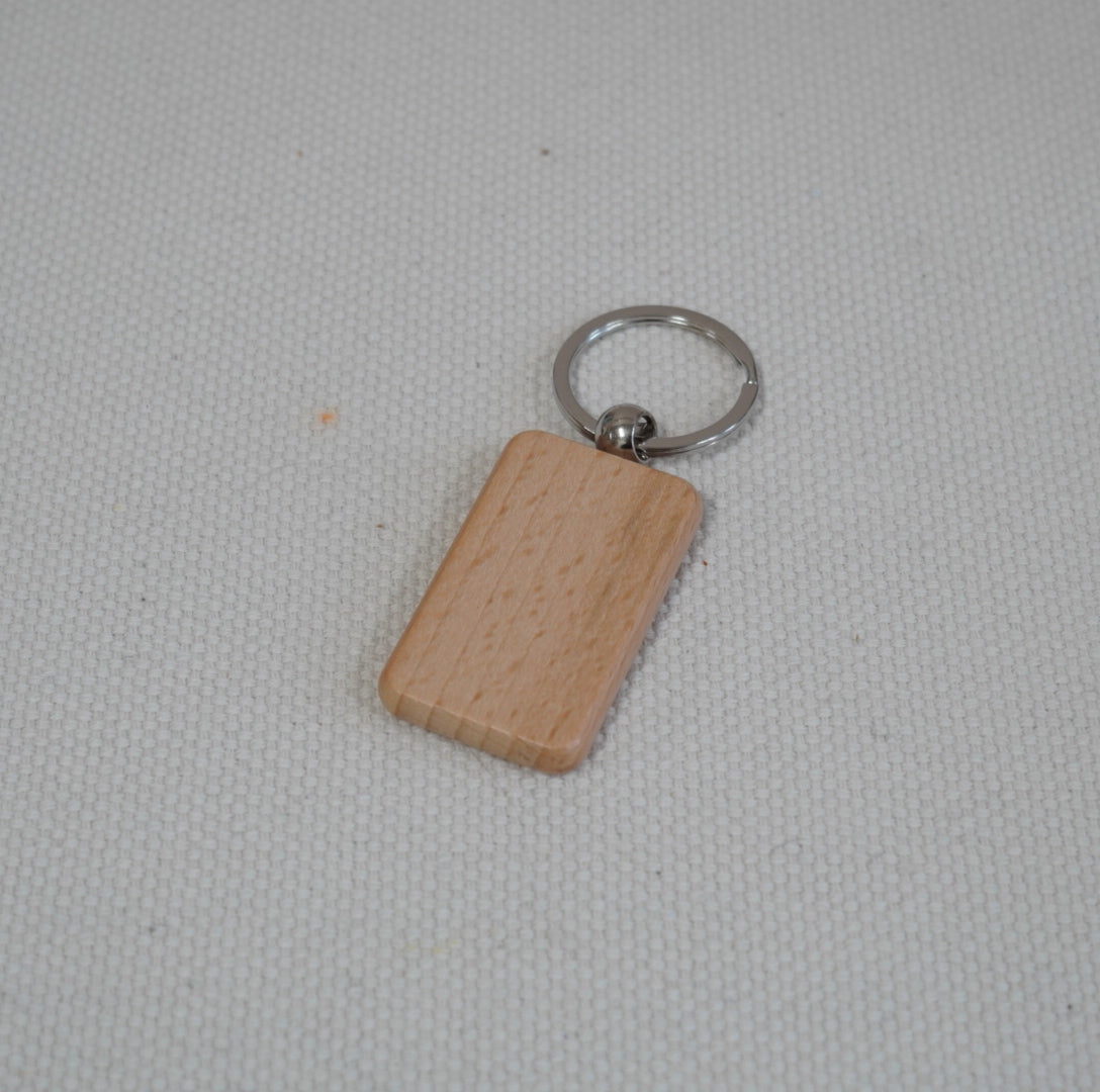 【Wooden Series】Keychain - Rounded Rectangle