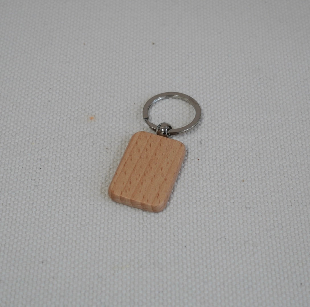【Wooden Series】Keychain - Rounded Rectangle