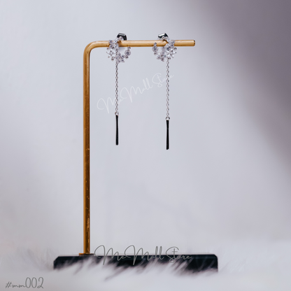 【#MM001-2】Moonlight 2 Way Earrings