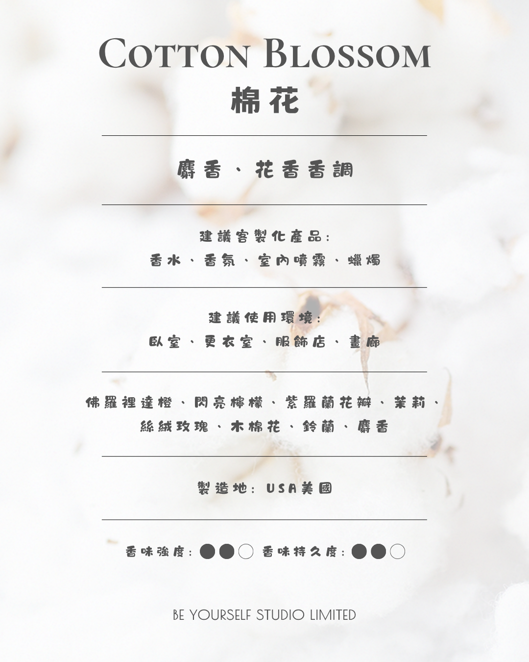 【香氣篇】Cotton Blossom - 棉花