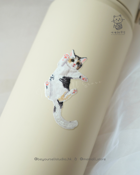 【寵物系列】客製繪畫毛孩 - 手提蓋款直身保溫瓶