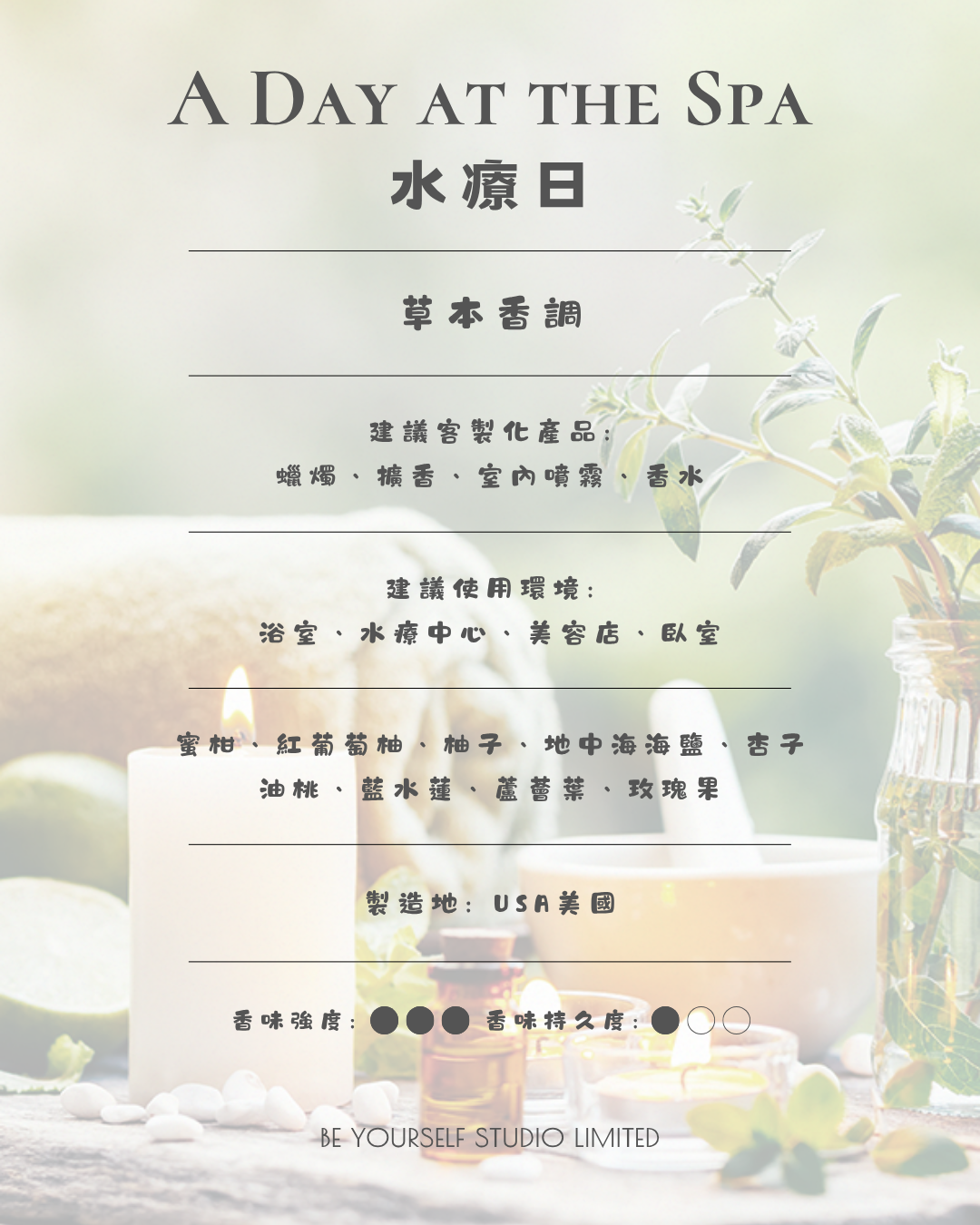 【香氣篇】A Day At The Spa - 水療日