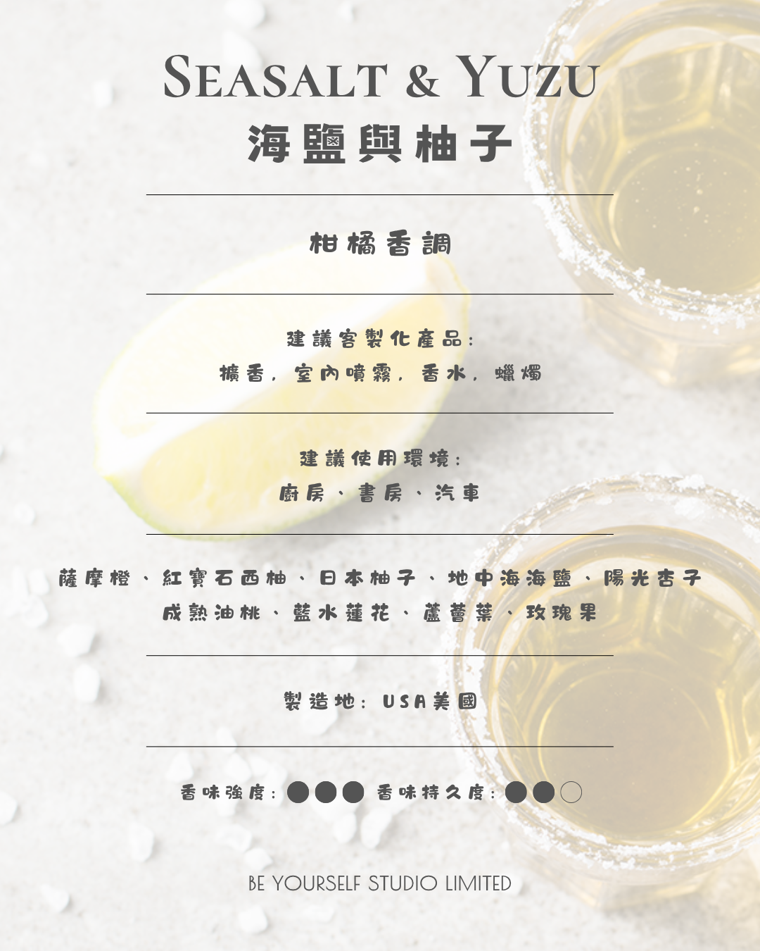 【香氣篇】Sea Salt & Yuzu - 海鹽柚子