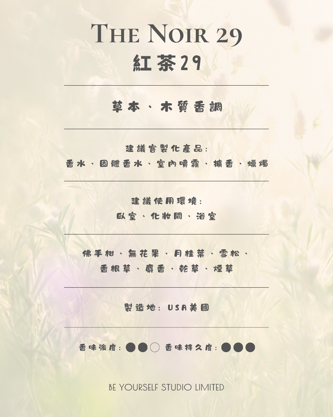 【香氣篇】The Noir 29 - 紅茶29