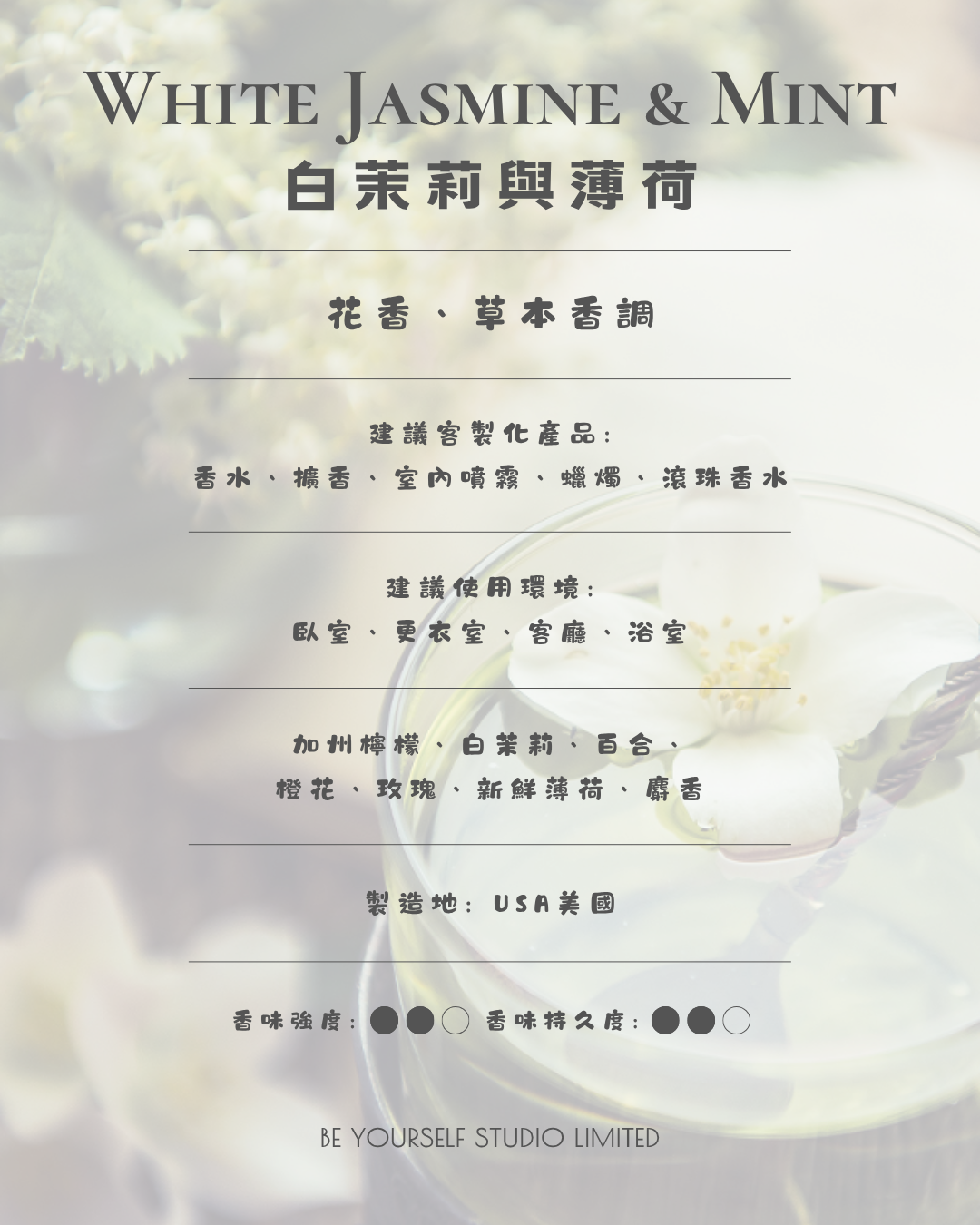 【香氣篇】White Jasmine & Mint - 白茉莉與薄荷