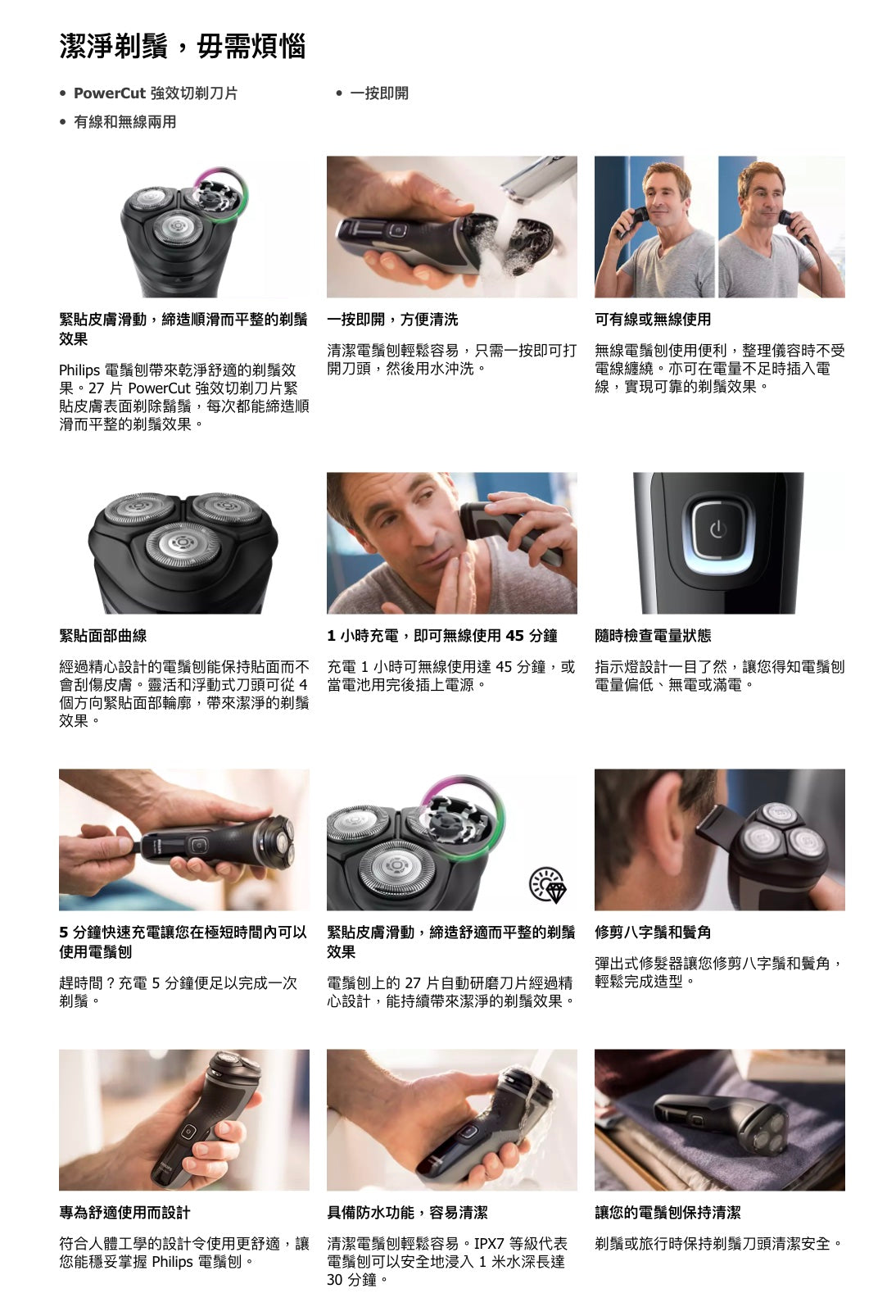 【Philips 飛利浦】S1332/41 1000系列 乾濕兩用電鬚刨  [香港行貨 | 2年保養]