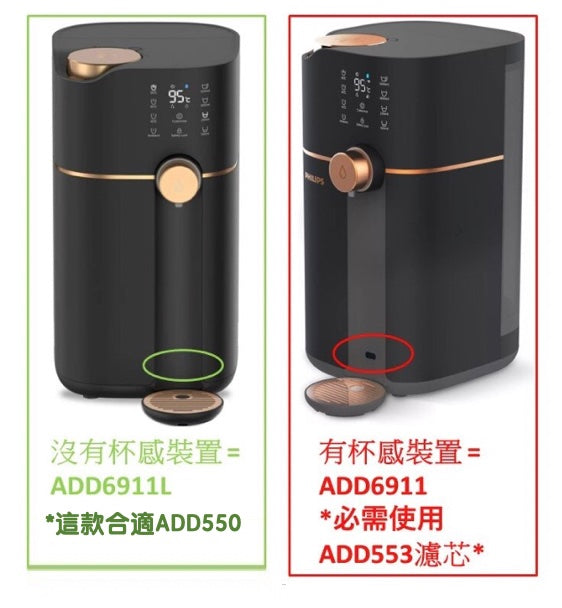 【Philips 飛利浦】ADD550 RO 純淨飲水機濾水芯 (ADD6910專用) (新舊包裝 隨機發貨) [香港行貨]