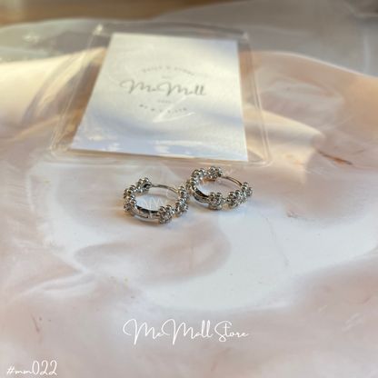 【#MM022】Flower and Hoop Earrings