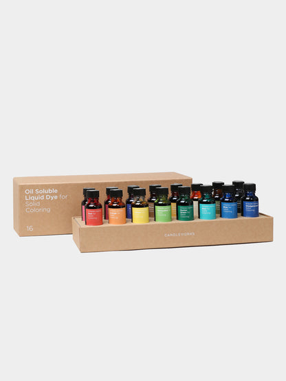 [Raw Materials Series] (Pigments) Liquid Dye (Oil Soluble) 20ml x 16 Colors Set