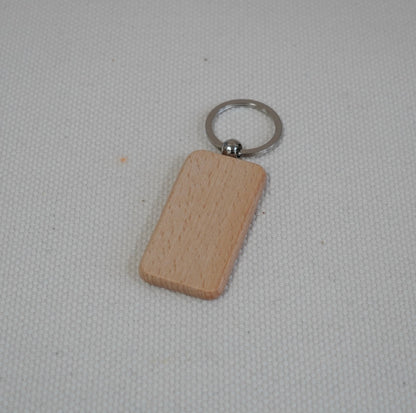 【Wooden Series】Keychain - Rounded Rectangle