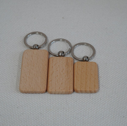 【Wooden Series】Keychain - Rounded Rectangle
