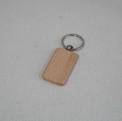 【Wooden Series】Keychain - Rounded Rectangle