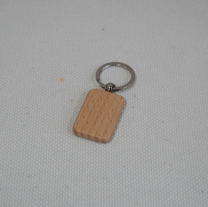 【Wooden Series】Keychain - Rounded Rectangle